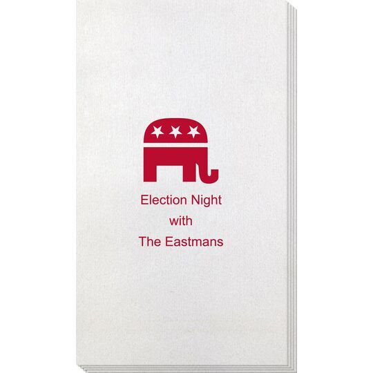 Patriotic Elephant Bamboo Luxe Guest Towels